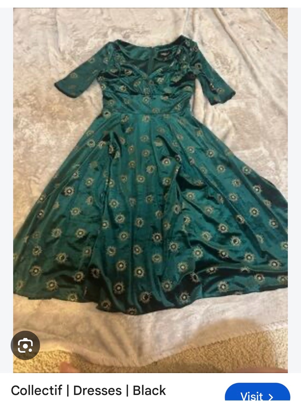 Modcloth Collectif Trixie Swing Dress “starlight glitter”